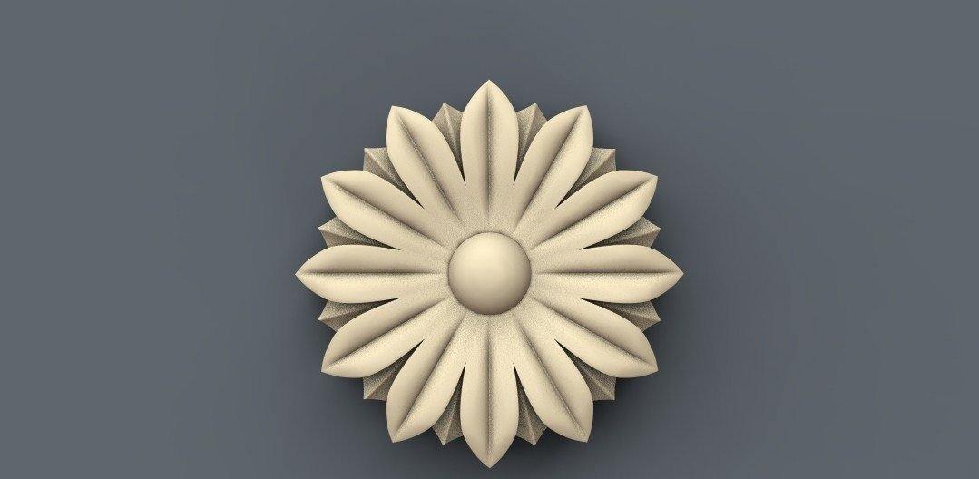 STL Format 3D Furniture , Doors Decoration Round - 021 - Extrusion and CNC