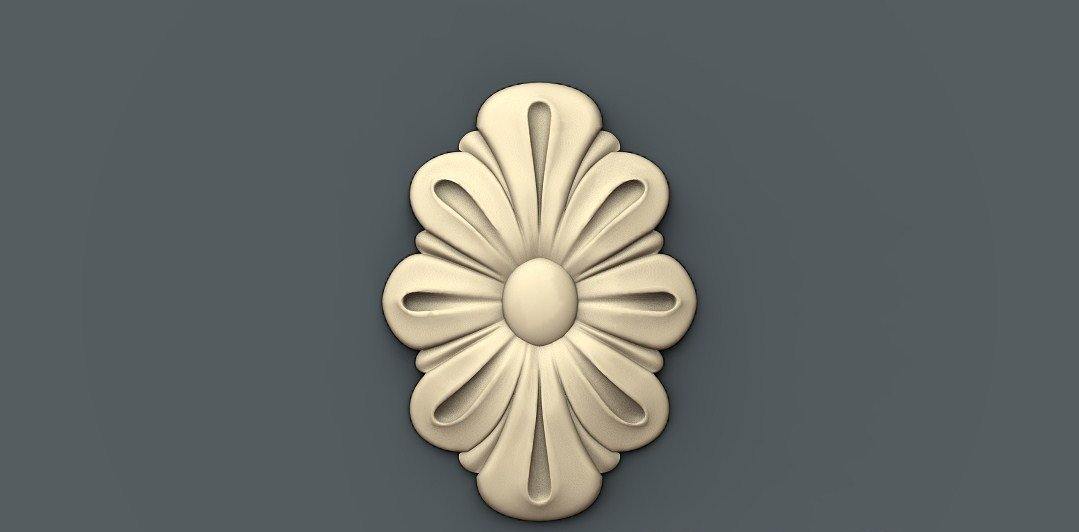 STL Format 3D Furniture , Doors Decoration Round - 025 - Extrusion and CNC
