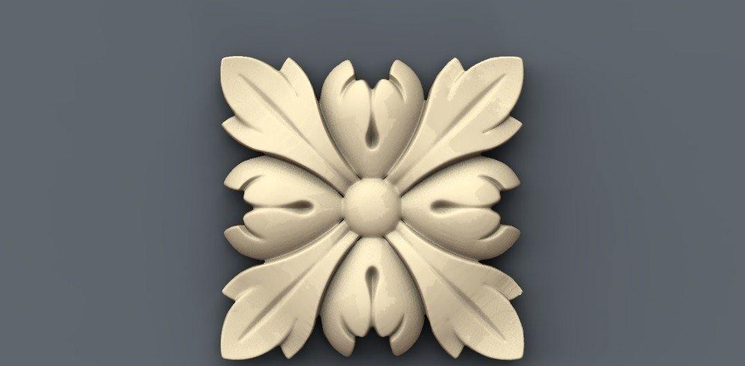 STL Format 3D Furniture , Doors Decoration Square - 002 - Extrusion and CNC