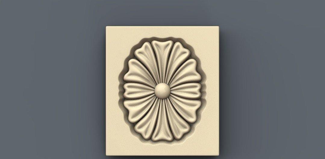 STL Format 3D Furniture , Doors Decoration Square - 007 - Extrusion and CNC