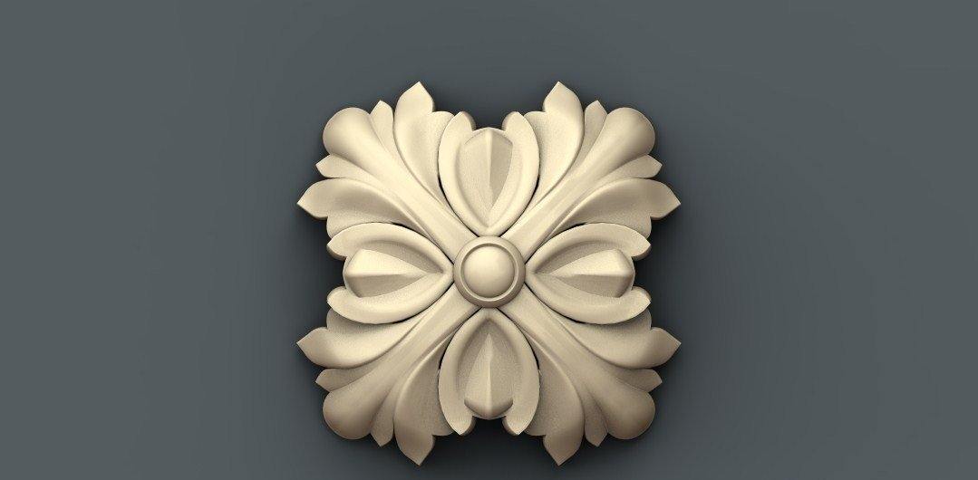 STL Format 3D Furniture , Doors Decoration Square - 009 - Extrusion and CNC