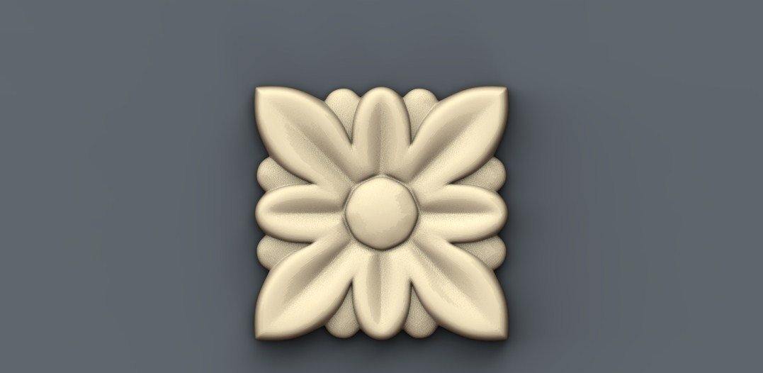 STL Format 3D Furniture , Doors Decoration Square - 024 - Extrusion and CNC