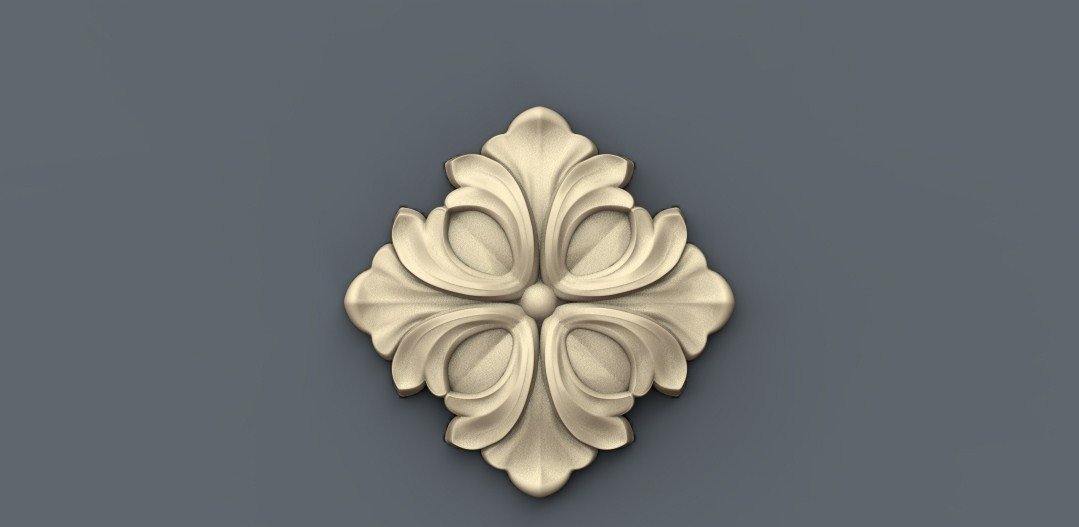 STL Format 3D Furniture , Doors Decoration Square - 028 - Extrusion and CNC