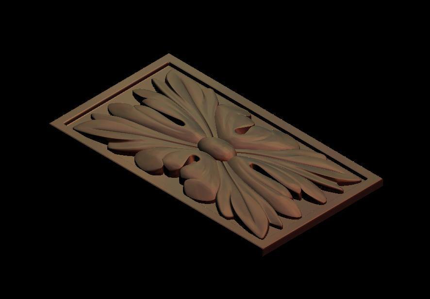 STL Format 3D Furniture , Doors Decoration Square - 039 - Extrusion and CNC