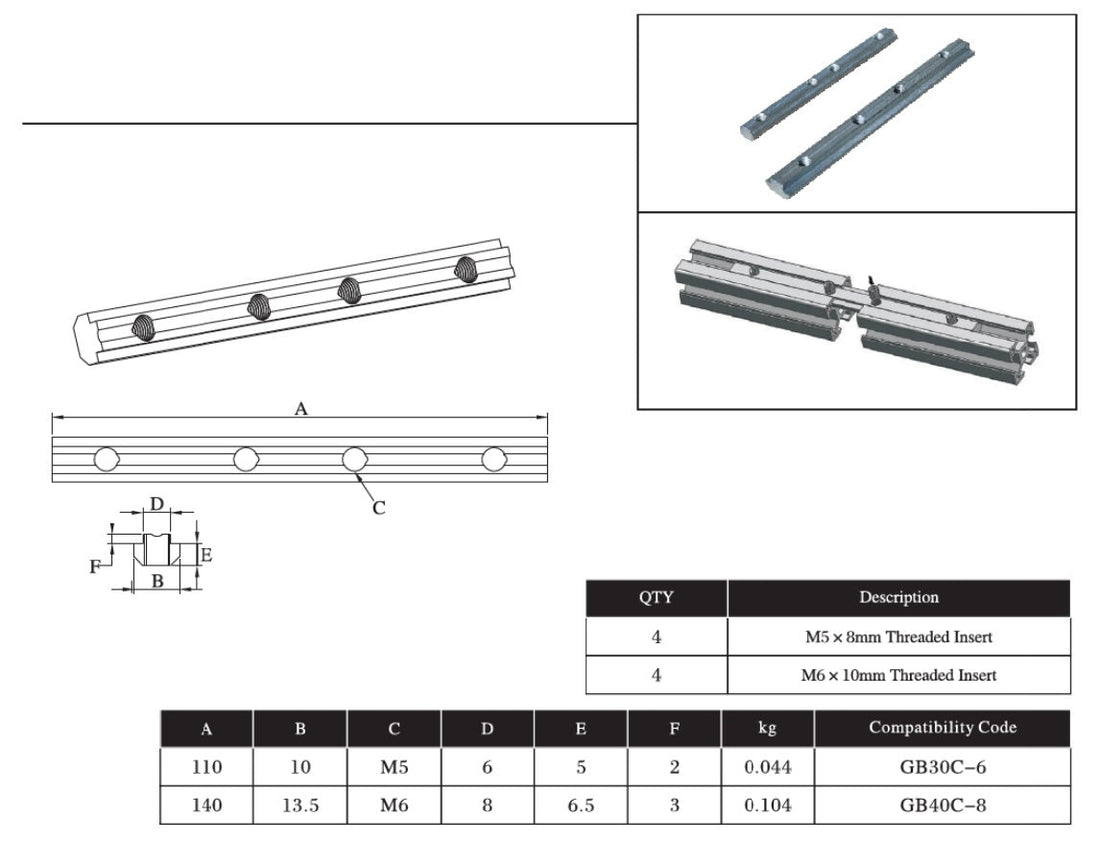 Slot Joint Link Connector 30S M5 GB Standard - Extrusion and CNC