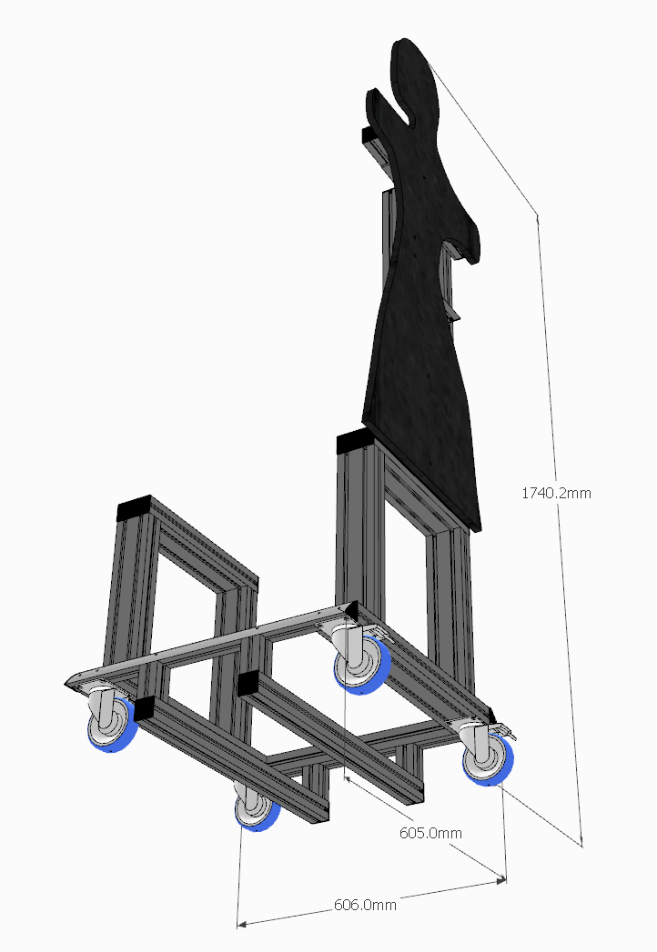 USF easel - Extrusion and CNC